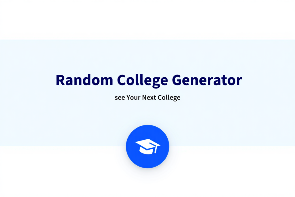 Random College Generator see Your Next College